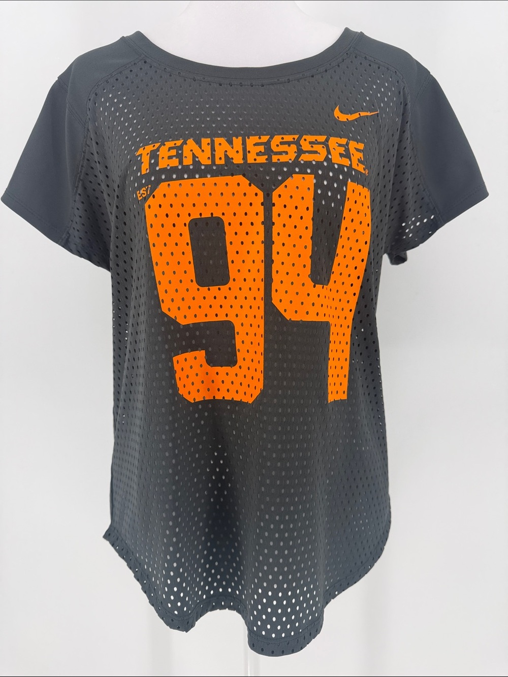Nike Tennessee Volunteers Vols 94 Mesh Jersey T-Shirt Women’s Small Gray Orange